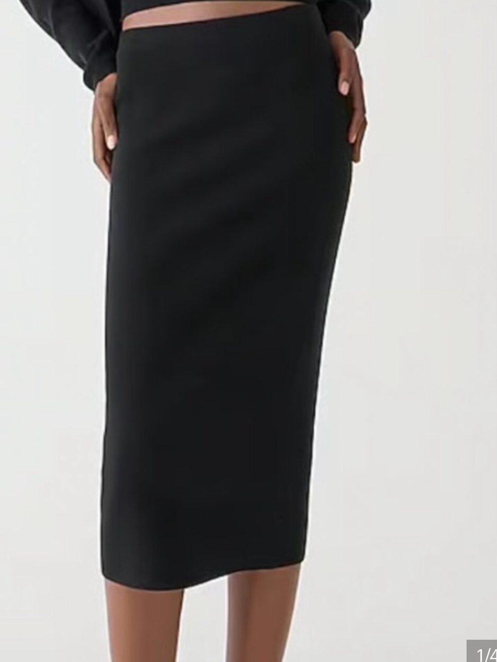 J. Crew Black Knit Sweater Pencil Skirt